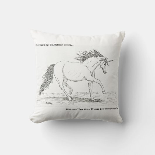 ユニコーン実在 クッション (正面)
