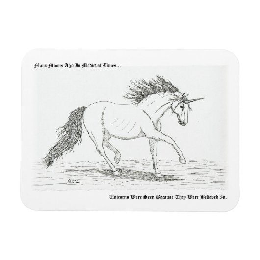ユニコーン実在 マグネット (横)