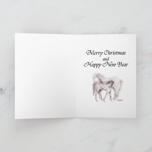 ユニコーン家族のクリスマスカード シーズンカード (内部)