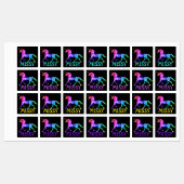 ユニコーン小さな女の子のアイアンのラベル名 ラベル (シート)