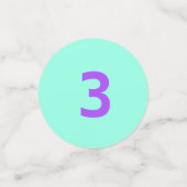 ユニコーン小さな女の子の誕生日パーティーの年齢 コンフェッティ (スモール正面)