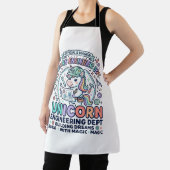 ユニコーン工学部ボールドタイポグラフィTシャツD エプロン (インサイチュ)