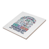 ユニコーン工学部ボールドタイポグラフィTシャツD タイル (側面)