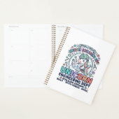 ユニコーン工学部ボールドタイポグラフィTシャツD プランナー手帳 (ディスプレー)