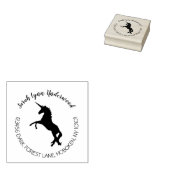 ユニコーン差出人住所スタンプ ラバースタンプ (押印)