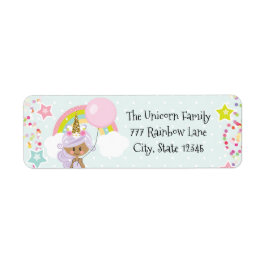 ユニコーン差出人住所ラベルダークスキントーン ラベル