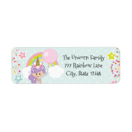 ユニコーン差出人住所ラベル ラベル