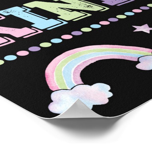 ユニコーン幼稚園の初日のサイン ポスター (角)