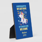 ユニコーン幼稚園卒業1年生 フォトプラーク (側面)