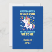 ユニコーン幼稚園卒業1年生 招待状 (正面)