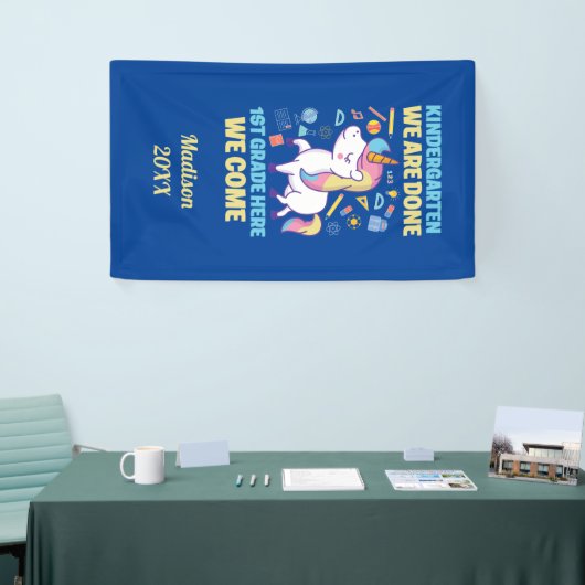 ユニコーン幼稚園卒業1年生 横断幕 (トレードショー)