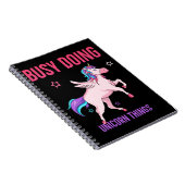 ユニコーン忙し恋人が虹を一角獣 ノートブック (右側)