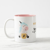 ユニコーン恋人の贈り物メリークリスマスマグカップ ツートーンマグカップ (左)