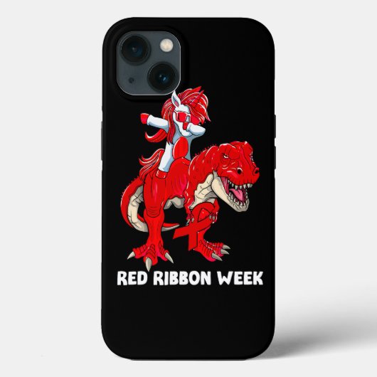 ユニコーン恐竜We衣服レッドFor Red Ribbon Week A Case-Mate iPhoneケース (裏面)