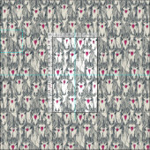 ユニコーン愛インディゴピンパール ファブリック (タイル)