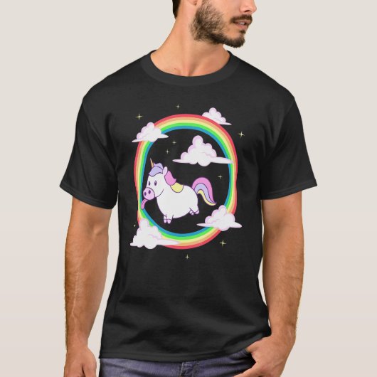 ユニコーン愛好家レインボー魔法の伝説のクレア Tシャツ (正面)