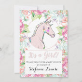 ユニコーン感じピックフォール女の子だ! 招待状 (正面)