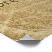 ユニコーン感動的引用文アンティーク羊皮紙 ポスター (角)