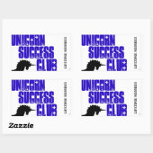 ユニコーン成功クラブ会員ステッカー 長方形シール (シート)