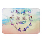 ユニコーン抽象芸術アートメモリーフォーム バスマット (正面)