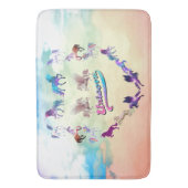 ユニコーン抽象芸術アートメモリーフォーム バスマット (正面縦)