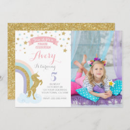 ユニコーン招待状と写真 招待状