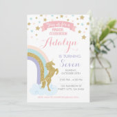 ユニコーン招待状マジカルバースデーパーティー 招待状 (スタンド正面)