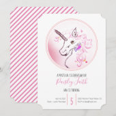 ユニコーン招待状 (正面/裏面)