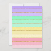 ユニコーン招待状、ユニコーン招待状、ユニコーン誕生日 招待状 (裏面)