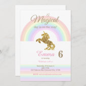 ユニコーン招待状 招待状 (正面/裏面)