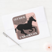 ユニコーン持って行け！ スクエアシール (封筒)