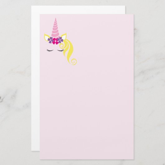 ユニコーン文房具 便箋 (正面/裏面)