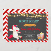 ユニコーン映画鑑賞会パーティー招待状 招待状 (正面/裏面)