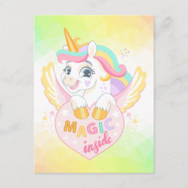 ユニコーン春魔法のユニコーン夏の休暇 シーズンポストカード