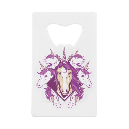 ユニコーン曼荼羅 クレジットカード栓抜き (正面)