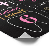 ユニコーン最初の誕生日の黒板サイン ポスター (角)