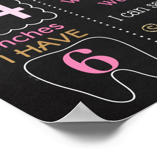 ユニコーン最初の誕生日の黒板サイン ポスター (角)