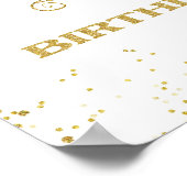 ユニコーン最初の1歳の誕生日ウェルカムサイン ポスター (角)