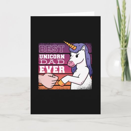 ユニコーン最高のパパエバ素晴らしディ カード (正面)