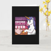 ユニコーン最高のパパエバ素晴らしディ カード (黄色い花)