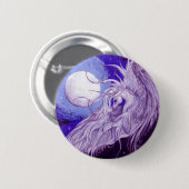 ユニコーン月月桃ペガサスパープルブルーホース 缶バッジ (正面&裏面)