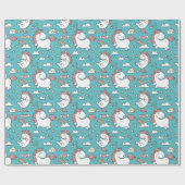 ユニコーン模様 ラッピングペーパー (フラット)