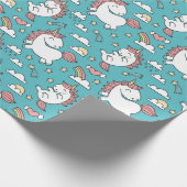 ユニコーン模様 ラッピングペーパー (角)