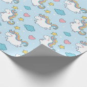 ユニコーン模様 ラッピングペーパー (角)