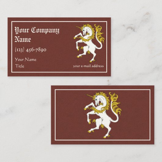 ユニコーン横行 名刺 (正面/裏面)