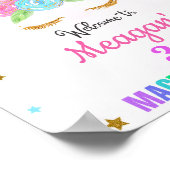 ユニコーン歓迎パーティーサイン魔法のユニコーンのポスター ポスター (角)