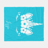 ユニコーン毛布 |ユニコーン顔 フリースブランケット (正面(横))