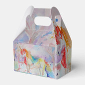 ユニコーン水の色絵を描の子供ケーキのお願い箱 フェイバーボックス (裏面サイド)