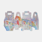 ユニコーン水の色絵を描の子供ケーキのお願い箱 フェイバーボックス (折り畳みなし)