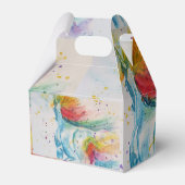 ユニコーン水彩ウェディングケーキお土産ボックス フェイバーボックス (裏面サイド)